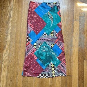 Urban outfitters patchwork midi skirt